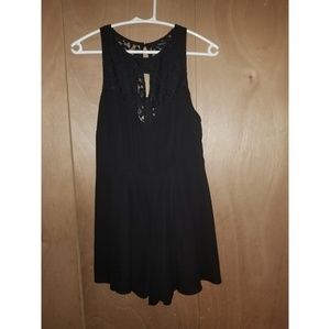 Black formal lace romper forever 21 NWOT